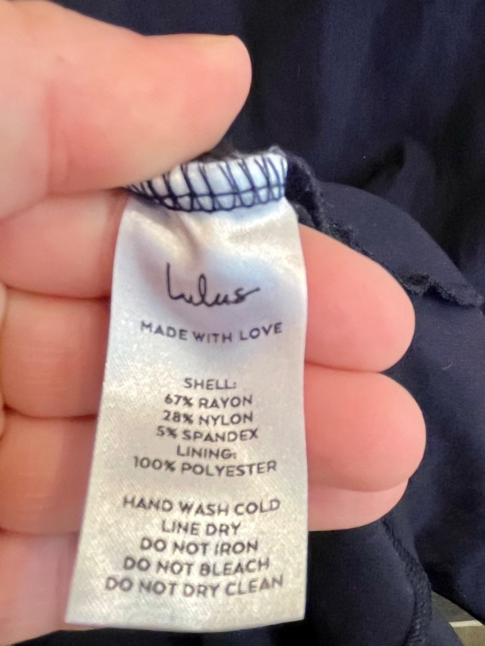 Lulu’s How Much I Care Midnight Navy Blue Off-the-Shoulder Midi Dress Small - Picture 8 of 10
